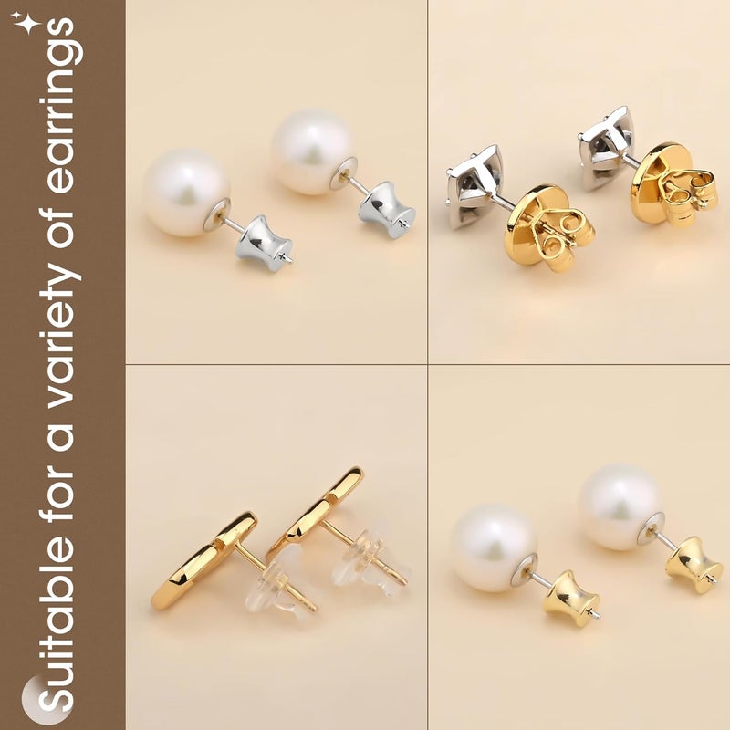 Goffing Earring Backs for Droopy Ears Heavy Earrings - Replacements Locking Ear Supports | 6 Pairs Secure Stud Clutches for Sensitive Skin(Screw 6) - Image 4